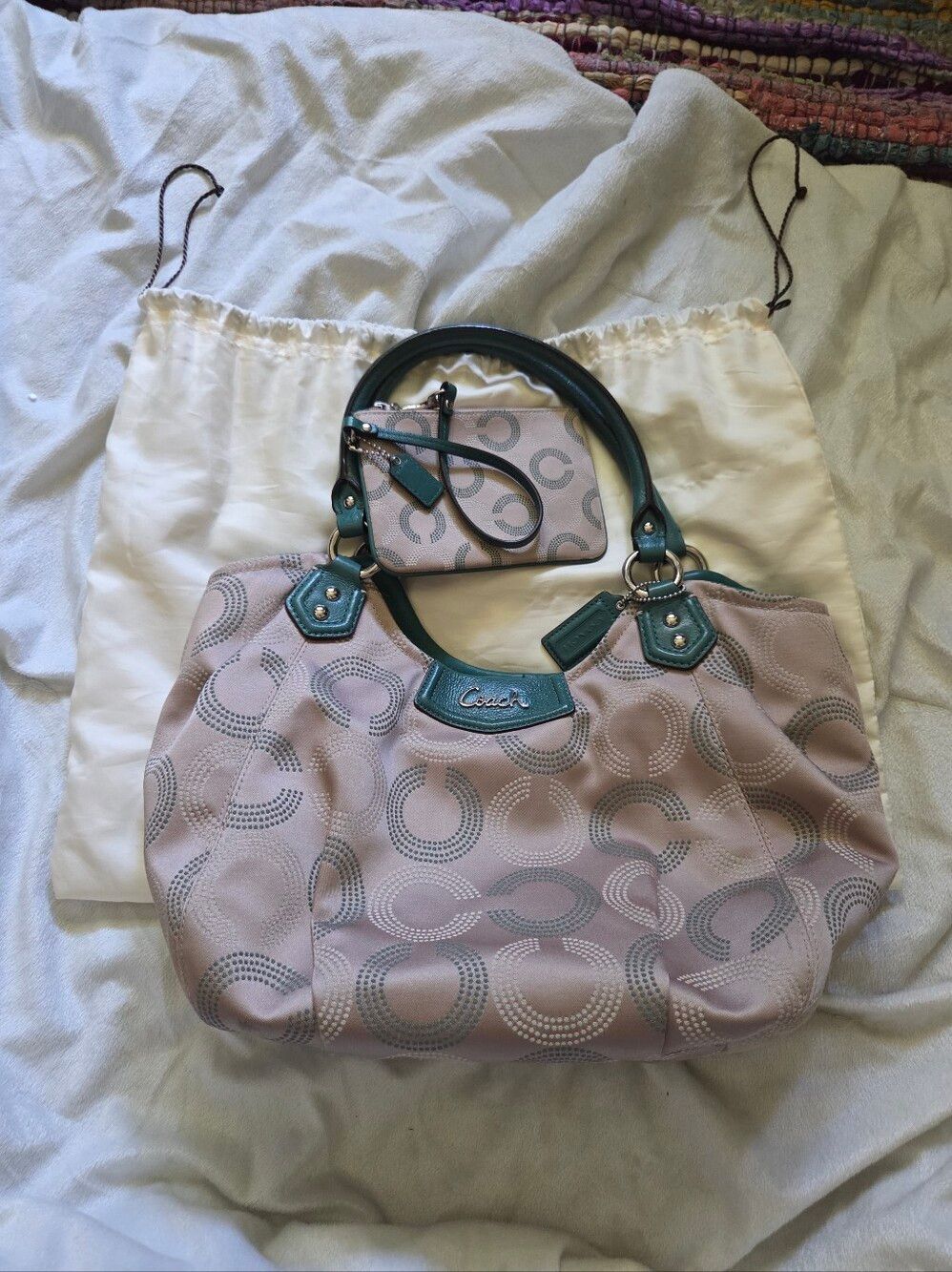 Coach Op Art Tote And Wristlet